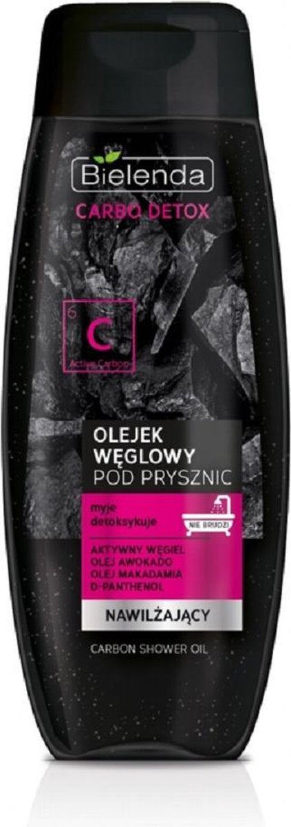 Bielenda Carbon Detox Moisturizing Charcoal Shower Oil With Acvtive Carbon 440g