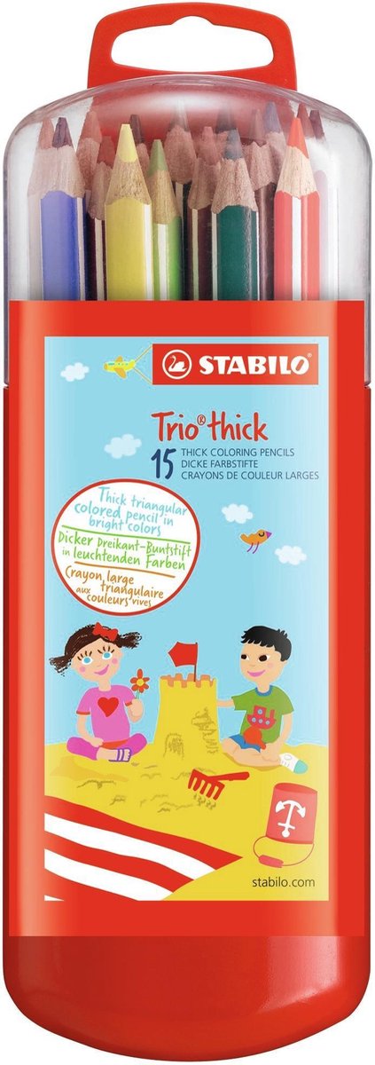 Kleurpotloden STABILO Trio - box met 15 kleuren