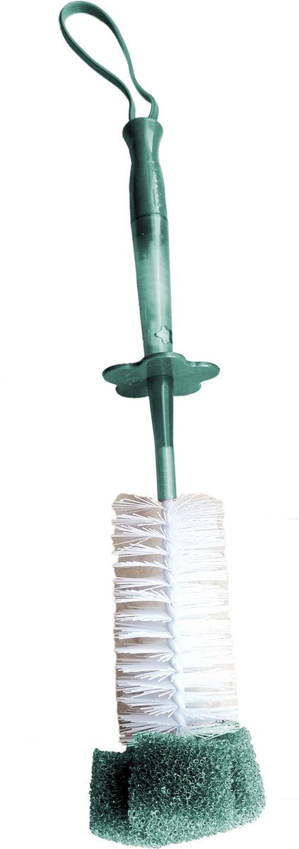Babylove Flessenborstel Aqua groen - 30 cm - 1 stuks - Melkflesreiniger Baby 2 in 1 - 30 cm