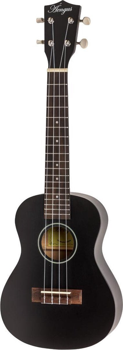 Áengus Concert Ukelele / Ukulele - Spruce top - zwart