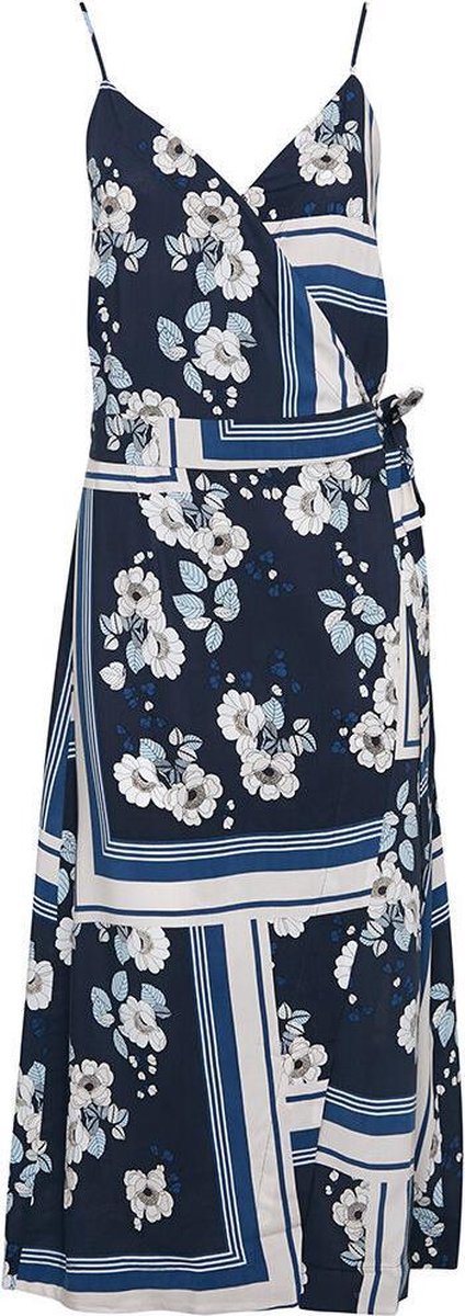 Seafolly Splendour Wrap Midi Dress Indigo Maat S - Dames Strandjurk Met Print