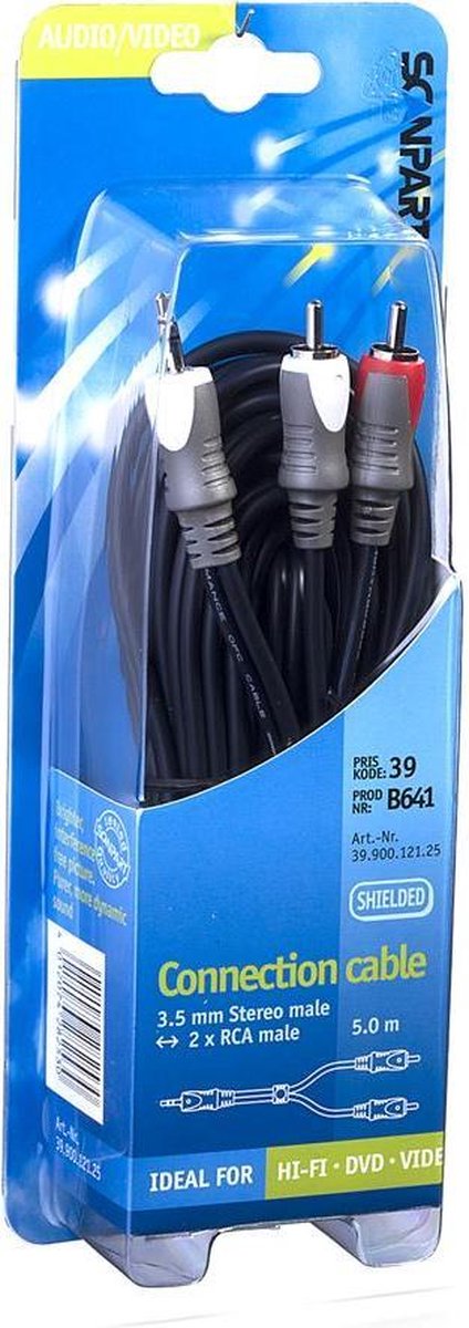 Bandridge - RCA - Aux kabel - 5 meter