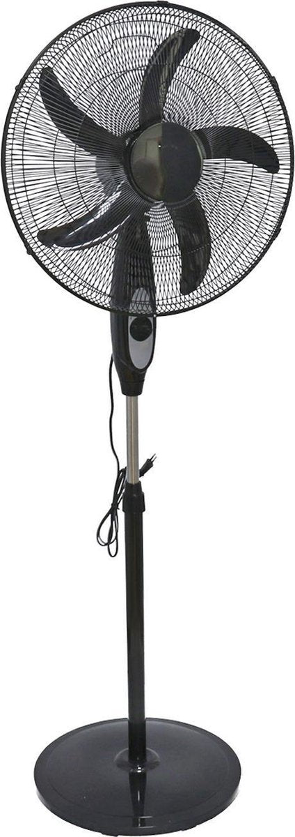 Gerimport Statiefventilator 80 Watt 50 X 130 Cm Zwart
