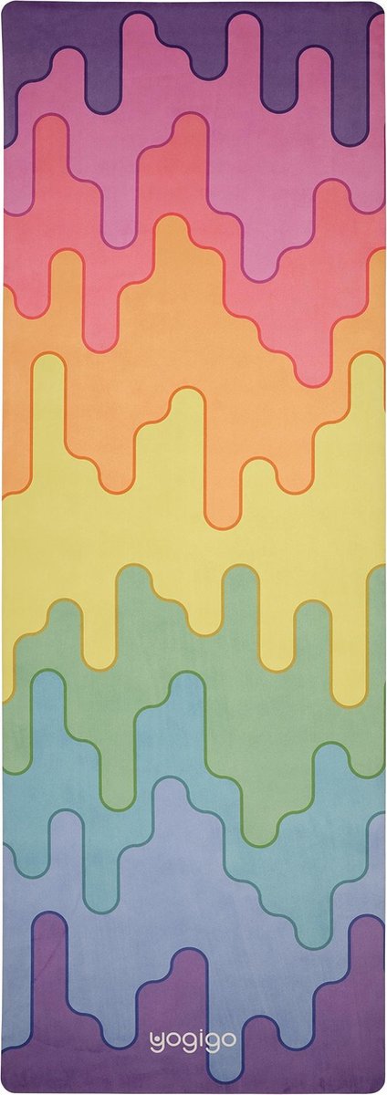 yogigo flow yoga mat van rubber en microfiber colorful candy | Eco-Vriendelijk |178cm x 61cm x 3.5mm