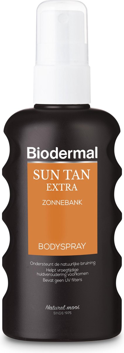 Biodermal Sun-Tan Extra Spray zonnebankcreme - Ondersteunt het natuurlijke bruiningsproces - 175 ml