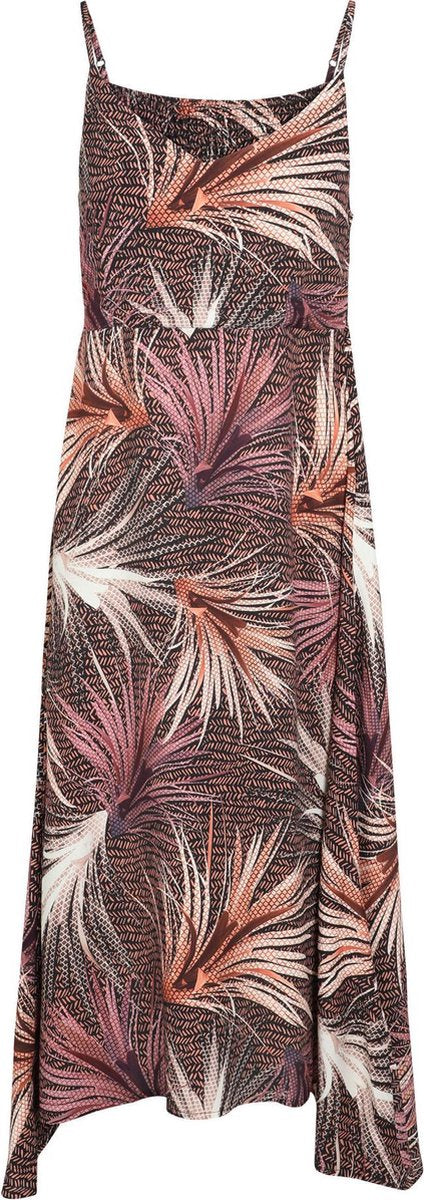 Cassis - Lange jurk met palmprint - Violet
