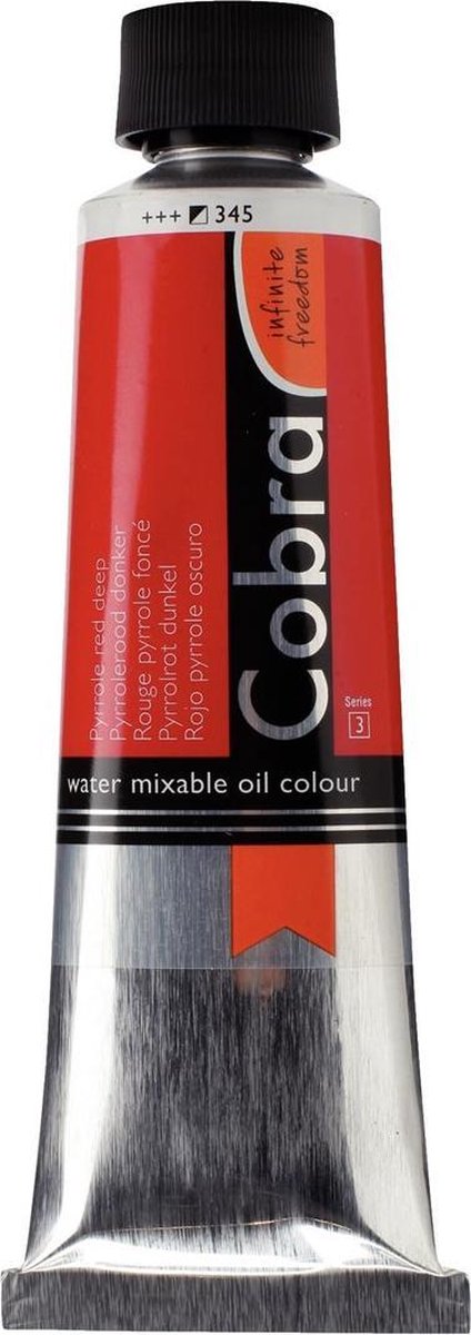 Cobra artist water Watervermengbare Olieverf 150mL 345 Pyrrolerood donker