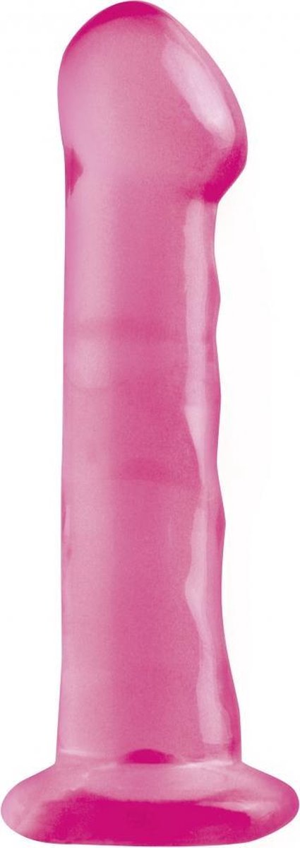 6.5" Dong with Suction Cup - Pink - Realistic Dildos -