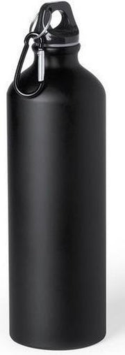 Atipick Drinkfles Met Karabijnhaak 800 Ml Aluminium Zwart