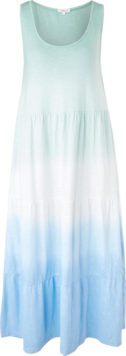 s.Oliver Dames Jurk Maxi - Mouwloos - Turquoise - Jurken voor vrouwen - Maat L (40)