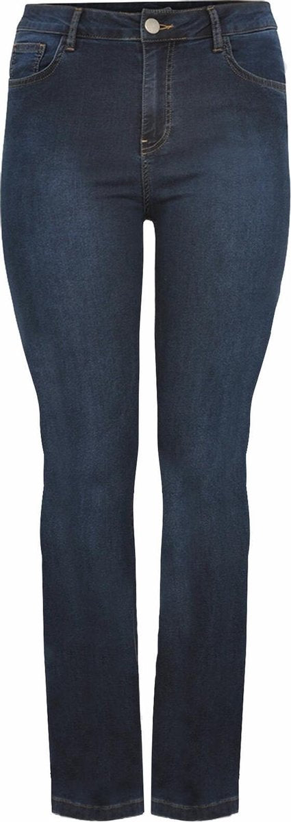 Yoek | Grote maten - dames jeans straight fit - donkerblauw