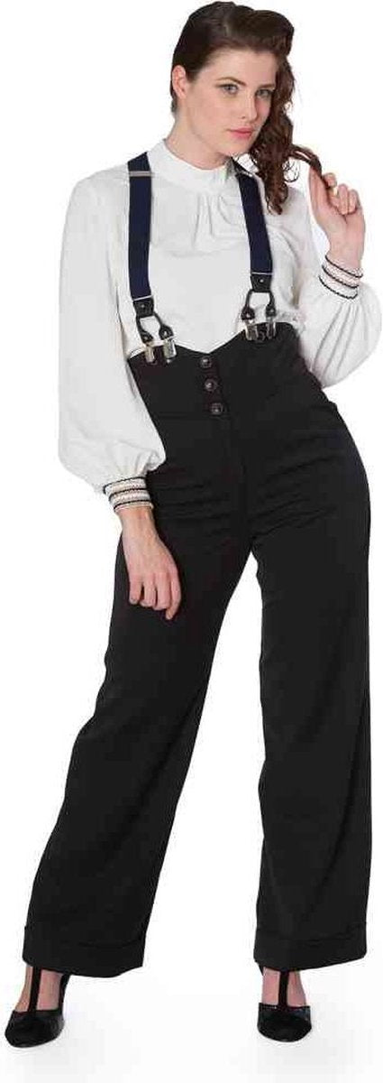 Dancing Days Wijde broek -XL- GIRL BOSS Zwart