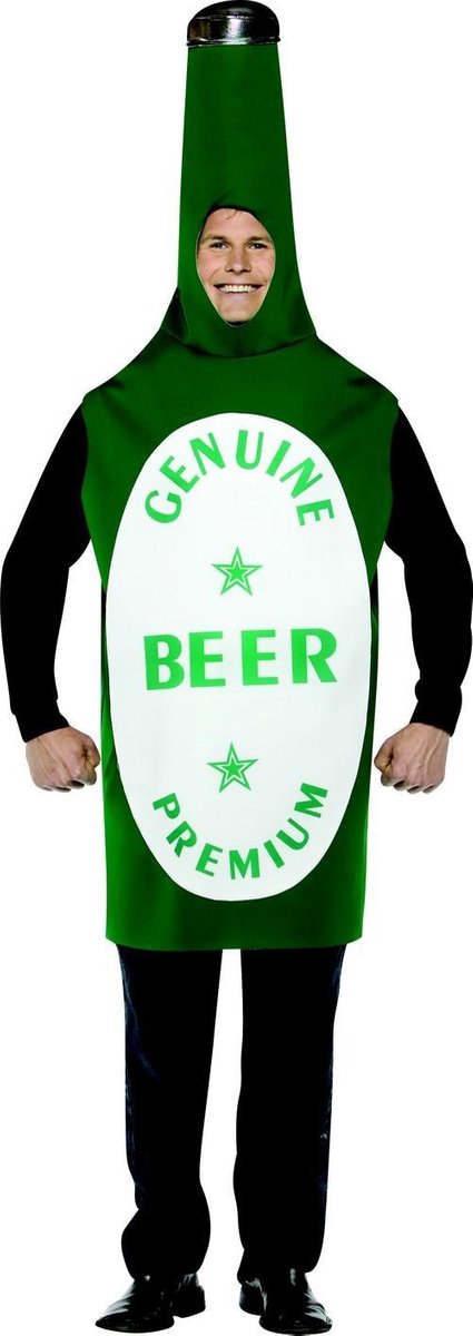 Bierfles kostuum voor mannen! - Verkleedkleding - One size