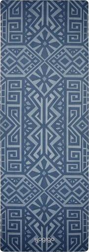 yogigo flow reis yoga mat van rubber en microfiber terracotta blue | Eco-Vriendelijk |178cm x 61cm x 1.5mm