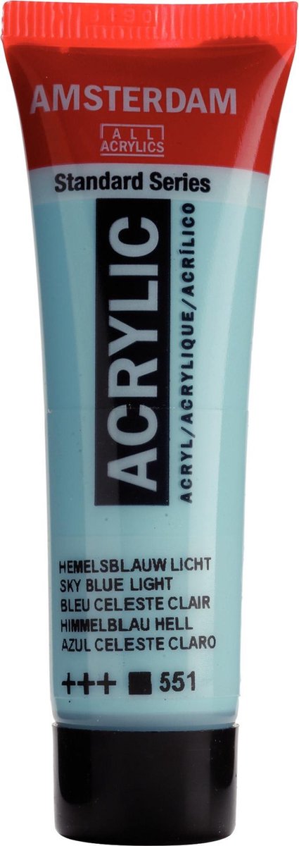 Acrylverf - 551 - Hemels blauw licht - Amsterdam - 20ml