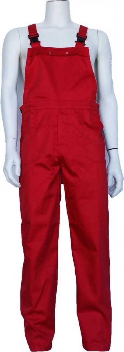 Tuinbroek voor volwassenen rood
