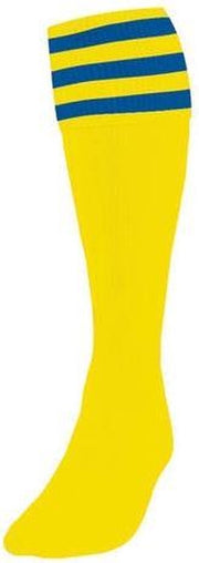 Precision Voetbalsokken Stripe Unisex Nylon Geel/blauw Mt 40-44