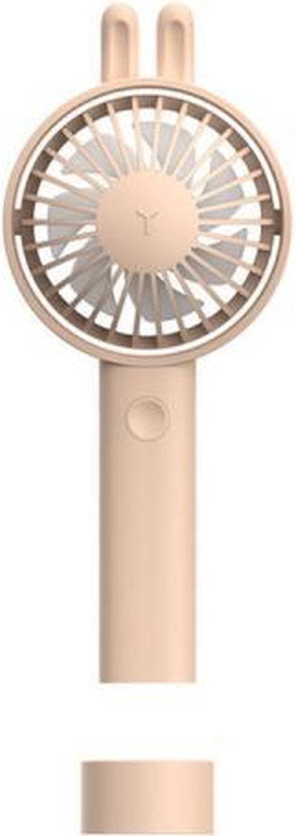 Schattige konijn handheld miniventilator USB draagbare desktopventilator (thee)
