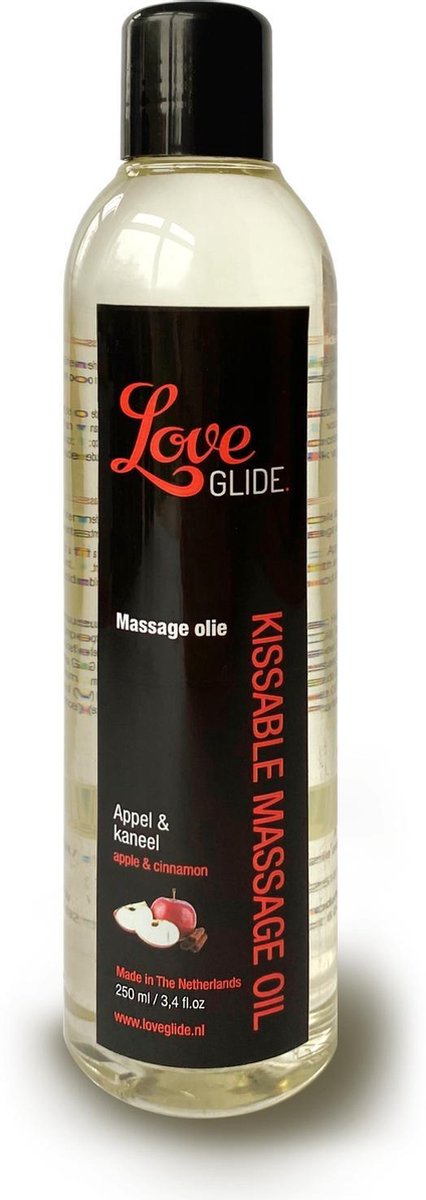 Loveglide Massage olie - Appel & Kaneel 250 ml