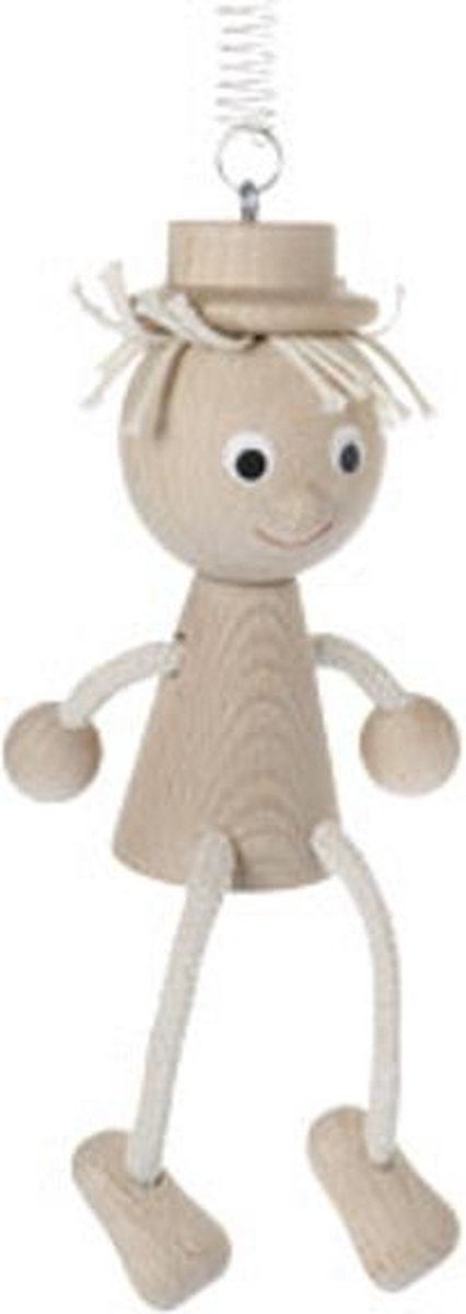 Zitfiguur blank hout jongen aan veer