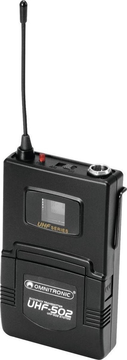OMNITRONIC UHF-502 Bodypack incl. 823-832MHz Lavalier (CH B oran