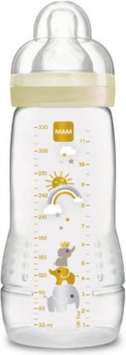 MAM 330ml Easy Active ZUIGFLES 4+ Wit Fairytale Quick Flow