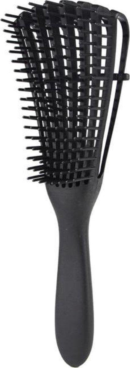 IRSA Detangler Brush for curly hair - Detangling Brush - Antiklit Haarborstel - Hairbrush - Stylingborstel (Zwart)