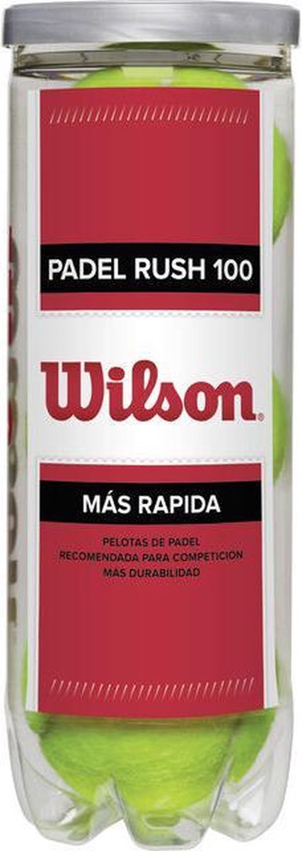 Wilson Padel Rush 100 padelballen 3-stuks