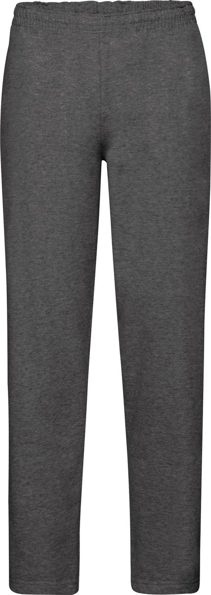 Joggingbroek Fruit of the Loom donkergrijs/antraciet/dark heather grey voor volwassenen straight/open leg - Sportbroek XL (EU 54)