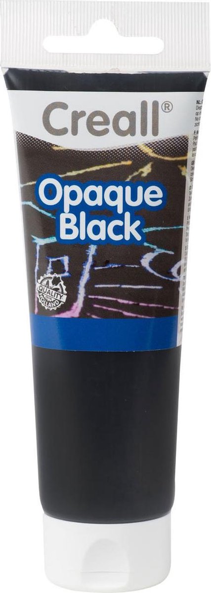 Creall 1 TubeOpaque - plakkaatverf black  120 Mililiter 32002