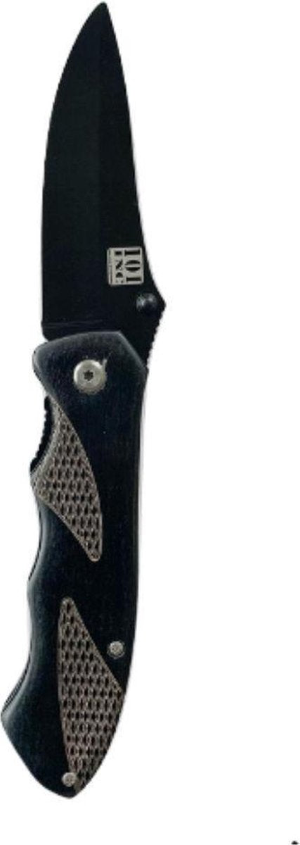 101inc (outdoor/kampeer) Zakmes - Zwart - 19.5cm - 100% Metaal