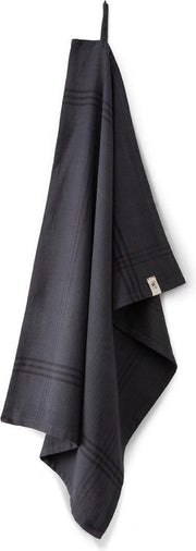 Walra Theedoek Line Out - 50x70 - 100% Katoen - Off Black