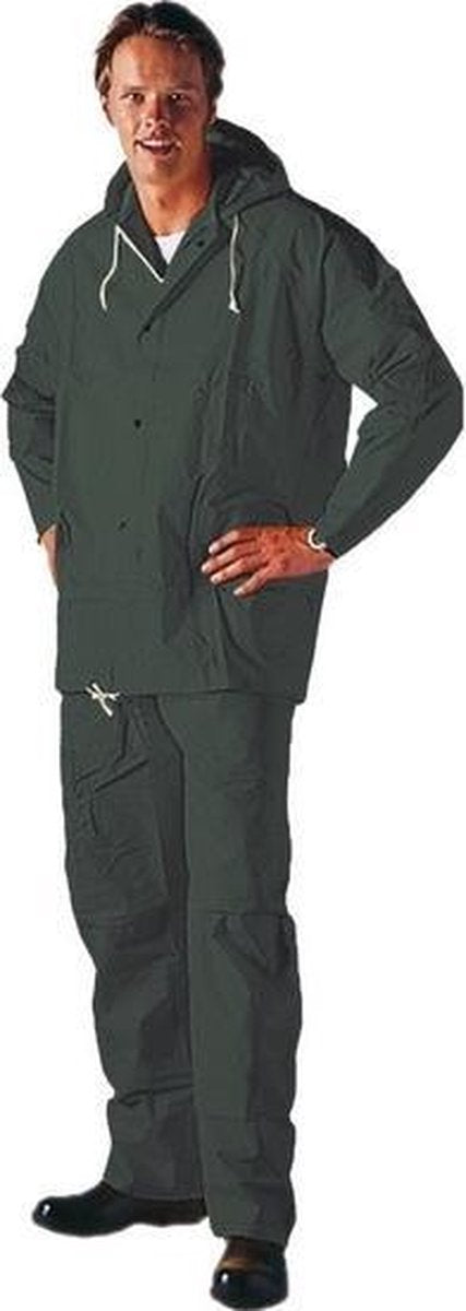 Groen All Season regenpak voor volwassenen - Compleet unisex regenpak alle seizoenen groen 2XL (46/56)