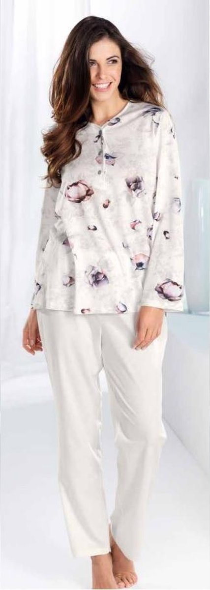Cybéle Dames Pyjama Gebloemd - Lange Mouw Maat 48