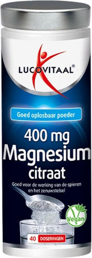 3x Lucovitaal Magnesium citraat poeder 400 mg 100 gram