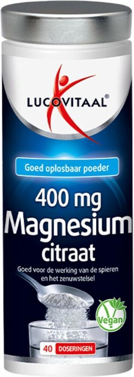 3x Lucovitaal Magnesium citraat poeder 400 mg 100 gram