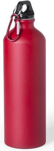Atipick Drinkfles Met Karabijnhaak 800 Ml Aluminium Rood