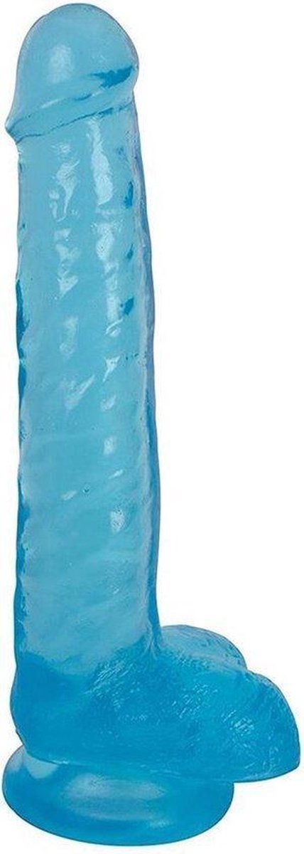Dildo Met Ballen 20 CM - Berry Ice