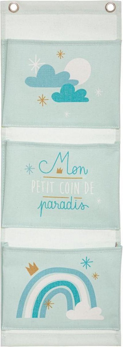 hangende opberger Regenboog 3 vakken mint organizer