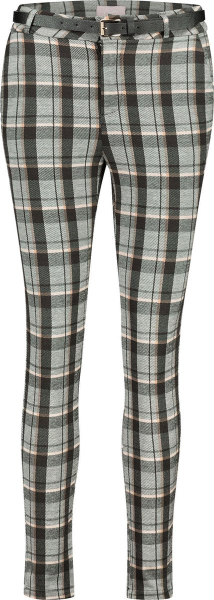 Cassis - Geklede broek met ruitjes - Beige