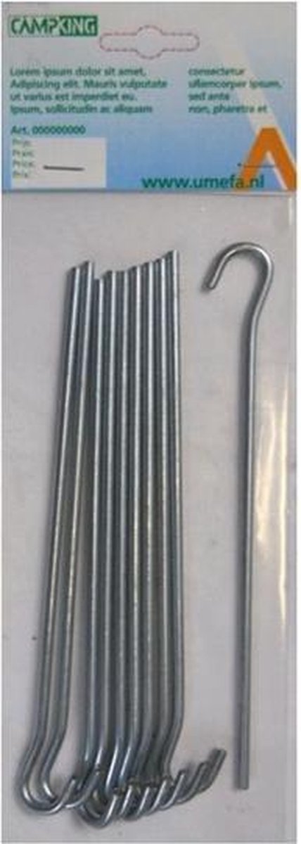 Campking Grondpen Open Oog - 18 cm - 10 stuks