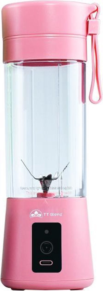 Oplaadbare JetBlender TT-Blend - Portable blender - Draadloos - Verse smoothies - 380 ml  - Duurzaam - Healthy - Verse baby-/peuterhapjes - Blender Bottle - Rose - Inclusief Nederlandstalige Smoothierecepten