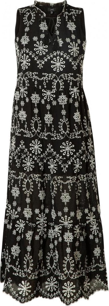 YESTA Jailee Maxi-Dress - Black/White - maat 2(50)