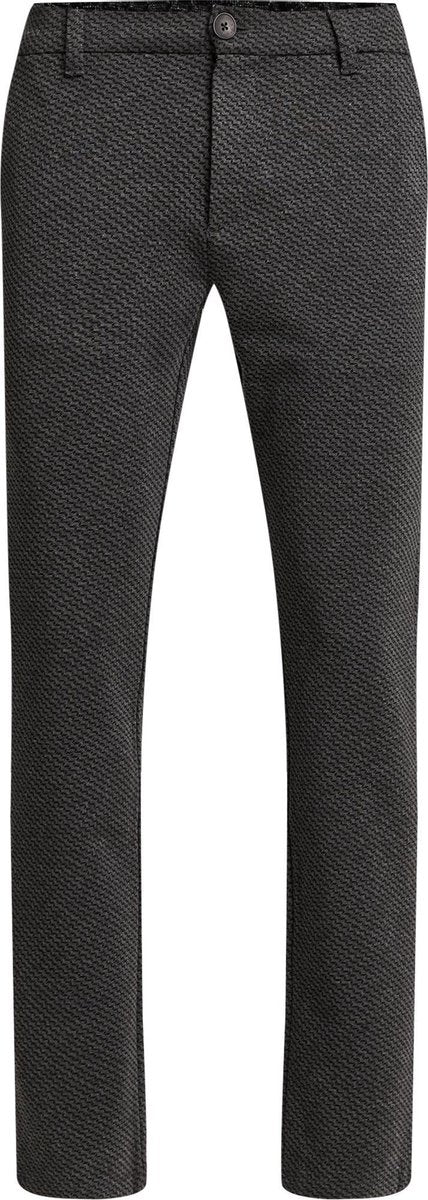 WE Fashion Heren slim fit jogger met dessin