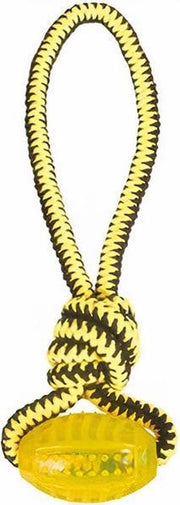 M-pets Hondentrektouw Twist Launcher 46 Cm Katoen Geel