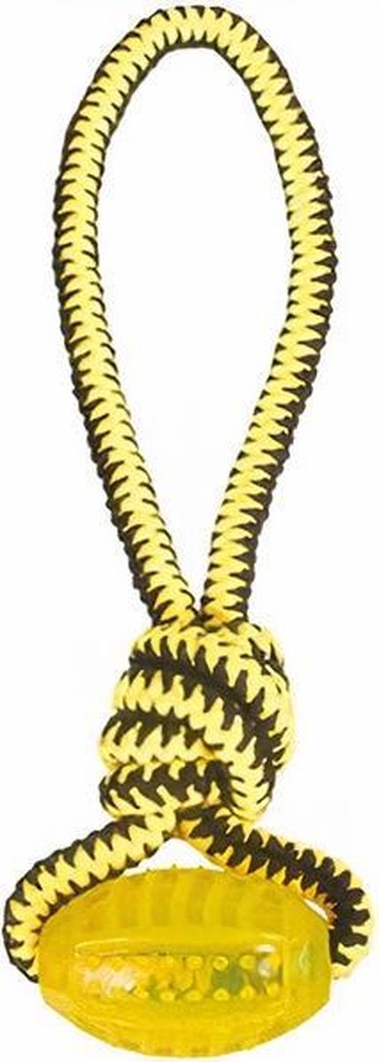 M-pets Hondentrektouw Twist Launcher 46 Cm Katoen Geel