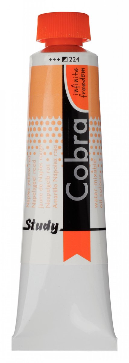 Cobra Study Olieverf 40ml | Naples Yellow Red (224)