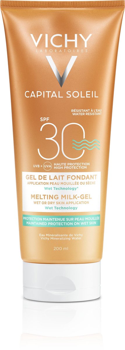 Vichy Idéal Soleil Wet Technology Zonnebrand SPF30 - 200 ml - Vochtige of Droge Huid