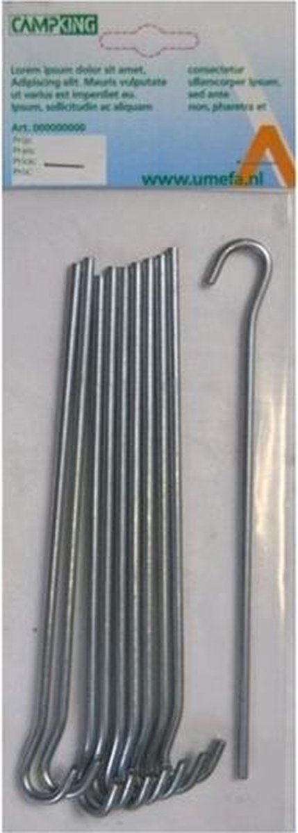 Campking Grondpen Open Oog - 30 cm - 10 stuks