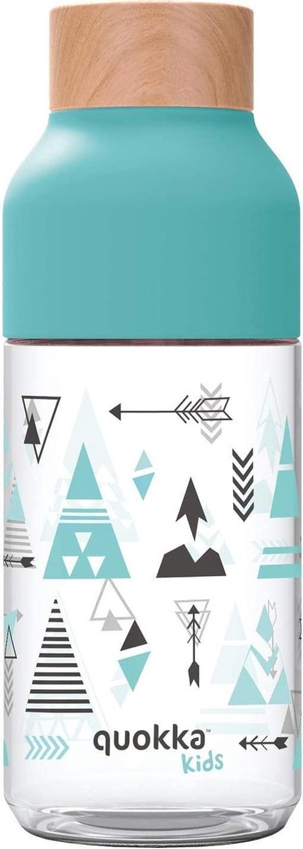 Quokka Drinkfles Tritan Ice Indian 570 Ml Blauw/transparant